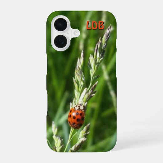 Coque iPhone 16 Ladybug sur l'herbe (Verso)