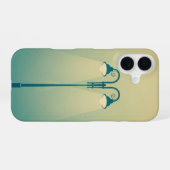 Coque iPhone 16 Lampe de rue double vintage (Verso Horizontal)