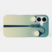 Coque iPhone 16 Lampe de rue double vintage (Verso Horizontal)