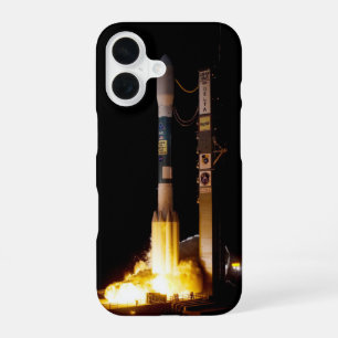 Coque iPhone 16 Lancement de fusée spatiale nocturne