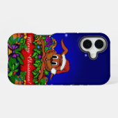 Coque iPhone 16 Lapin de Noël (Verso Horizontal)