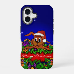 Coque iPhone 16 Lapin de Noël
