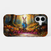 Coque iPhone 16 Lapin de Pâques dans la forêt (Verso Horizontal)