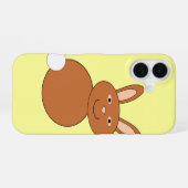 Coque iPhone 16 Lapin de Pâques heureux (Verso Horizontal)