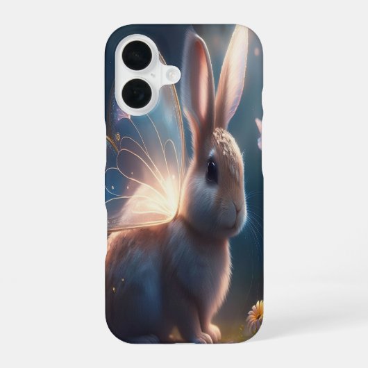 Coque iPhone 16 Lapin Papillon (Verso)