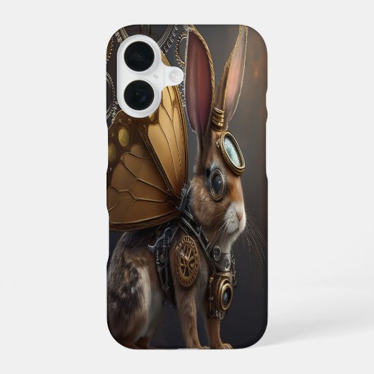 Coque iPhone 16 Lapin Steampunk (Verso)