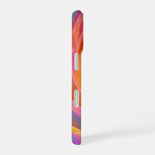 Coque iPhone 16 L'art Abstrait de Neon Swirl (Côté droit)