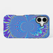 Coque iPhone 16 L'art Bleu Moderne (Verso Horizontal)