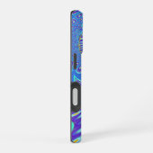 Coque iPhone 16 L'art Bleu Moderne (Côté droit)