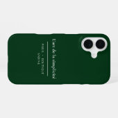 Coque iPhone 16 L'art de la Simplicité Étui iPhone Deep Forest Gre (Verso Horizontal)