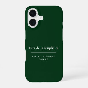 Coque iPhone 16 L'art de la Simplicité Étui iPhone Deep Forest Gre