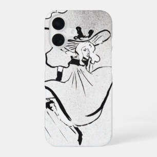 Coque iPhone 16 L'art noir et blanc Jane Avril par Toulouse Lautre
