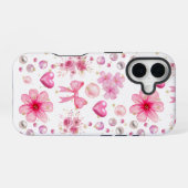 Coque iPhone 16 L'attrait du rose (Verso Horizontal)