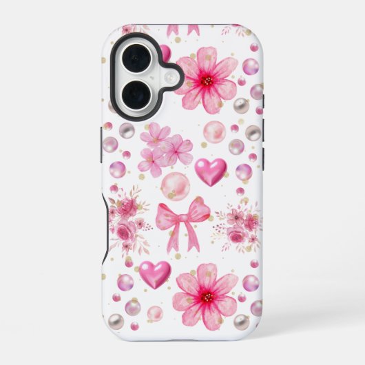 Coque iPhone 16 L'attrait du rose (Verso)