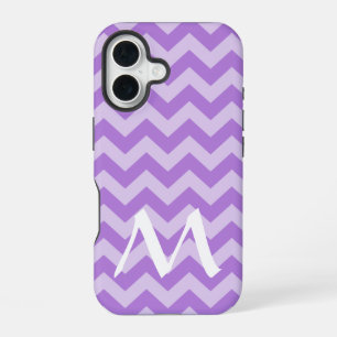 Coque iPhone 16 Lavande Marocain Moods Chevrons avec monogramme