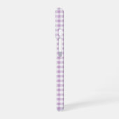 Coque iPhone 16 Lavender Gingham Phone Case (Côté gauche)