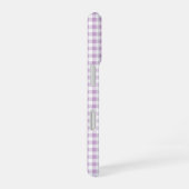 Coque iPhone 16 Lavender Gingham Phone Case (Côté droit)