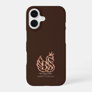 Coque iPhone 16 Le cygne élégant Minimaliste Rich Espresso iPhone