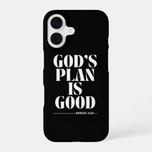 Coque iPhone 16 Le plan de Dieu est bon - Romains 8:28