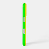 Coque iPhone 16 Lemon Yellow and Lime Green Stripes  (Côté droit)