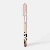 Coque iPhone 16 Léopard doré rose (Côté gauche)