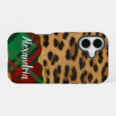 Coque iPhone 16 Léopard Plaid (Verso Horizontal)