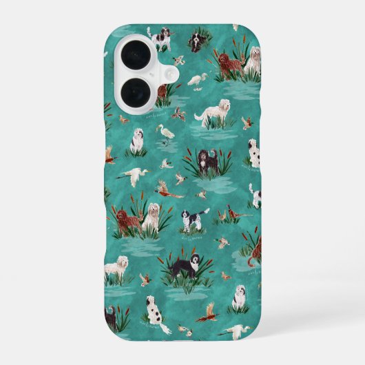 Coque iPhone 16 LES BARBETS Aqua (Verso)