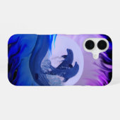 Coque iPhone 16 Les dauphins au clair de lune (Verso Horizontal)