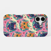 Coque iPhone 16 Les Pastels Moustaches & Fleurs Sauvages (Verso Horizontal)