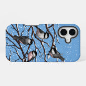Coque iPhone 16 Les poulets en hiver (Verso Horizontal)