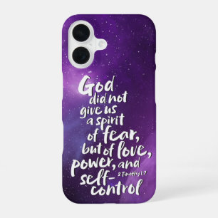 Coque iPhone 16 L'Esprit d'Amour de DIEU - SANS PEUR - Chrétien