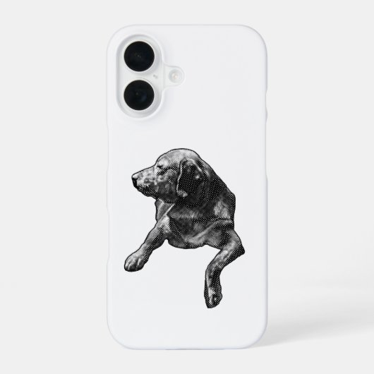 Coque iPhone 16 Letterbox Glow, Labo pointillé Focus (Verso)
