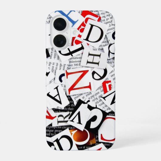 Coque iPhone 16 Lettres (Verso)