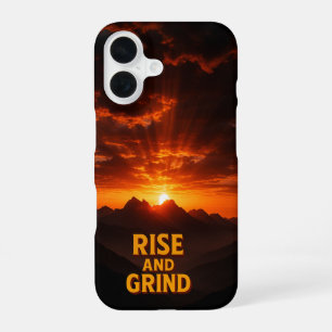 Coque iPhone 16 Lever du soleil dramatique sur la montagne 'Lève-t