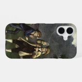 Coque iPhone 16 L'expérience de Benjamin Franklin avec le cerf-vol (Verso Horizontal)