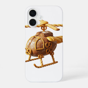 Coque iPhone 16 L'hélicoptère en pain : création artistique alimen
