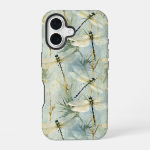 Coque iPhone 16 Libellule Tranquille de style aquarelle