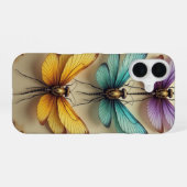Coque iPhone 16 Libellules Steampunk (Verso Horizontal)