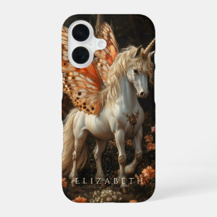 Coque iPhone 16 Licorne de la forêt de fantaisie blanche Ailes de