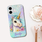 Coque iPhone 16 Licorne Magique Pailletée Glamour