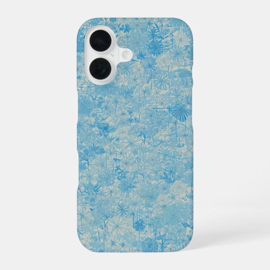 Coque iPhone 16 Light Blue Floral Field Phone Case (Verso)