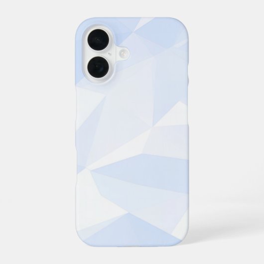 Coque iPhone 16 Light Blue Polygon Geometric (Verso)