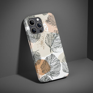 Coque iPhone 16 Ligne Bohème Art Floral Esthétique Plante Minimali