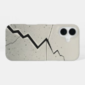 Coque iPhone 16 Ligne de fissure rétro de trottoir (Verso Horizontal)