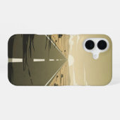 Coque iPhone 16 Ligne d'horizon de chaleur (Verso Horizontal)