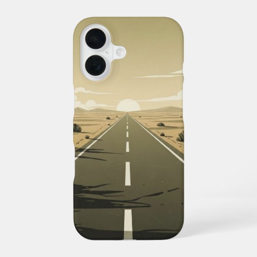 Coque iPhone 16 Ligne d'horizon de chaleur (Verso)