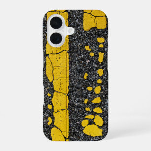 Coque iPhone 16 Ligne double jaune déclinée
