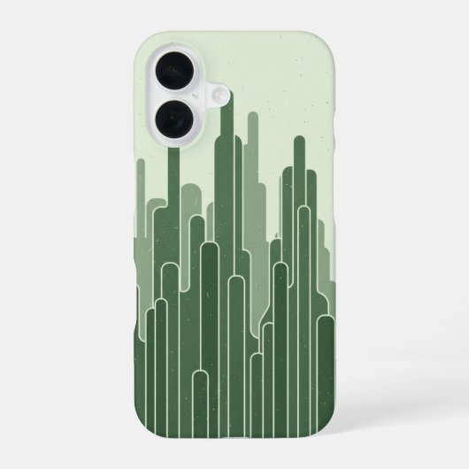 Coque iPhone 16 Lignes de forêt vintage (Verso)
