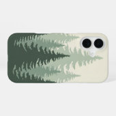 Coque iPhone 16 Lignes de forêt vintage (Verso Horizontal)