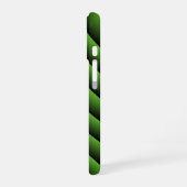 Coque iPhone 16 Lignes ondulées vertes hypnotiques (Côté gauche)